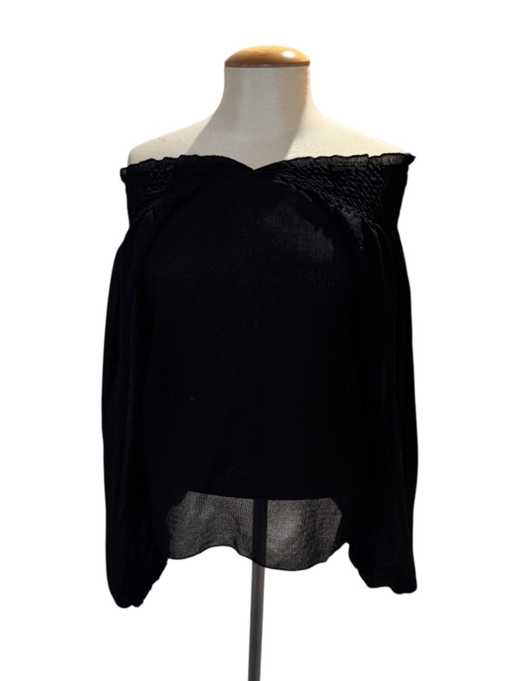 NINY COLLECTIVE black blouse off-the-shoulder - small